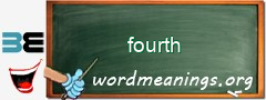 WordMeaning blackboard for fourth